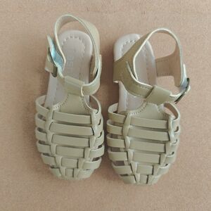 2to 3Y, Real leather, Pale Mint Green Closed Toe Sandals
